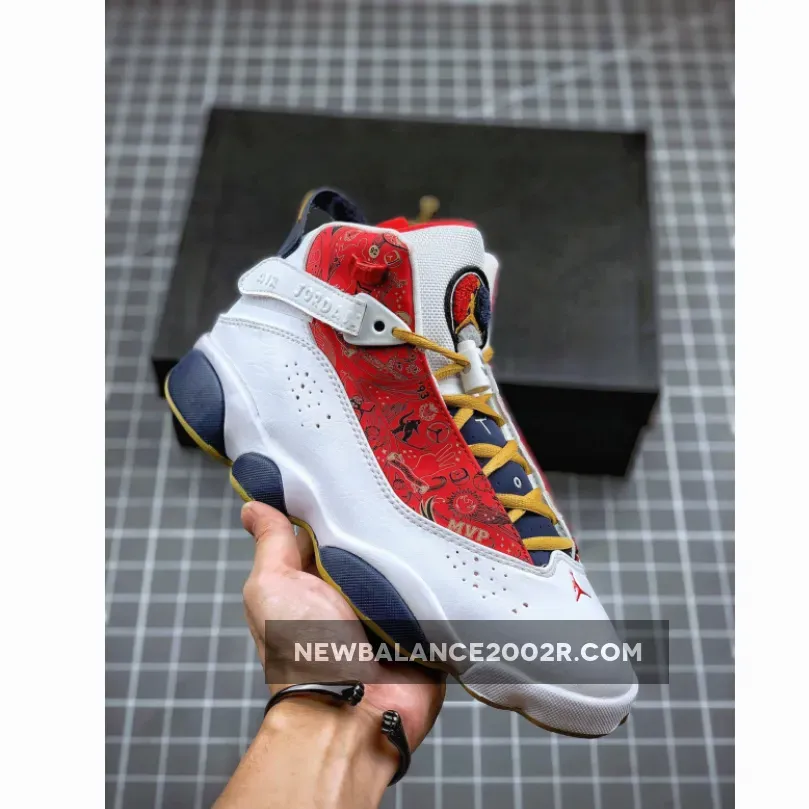 Jordan 6 Rings ‘Championship’ White/Wheat-Varsity Red-Midnight Navy