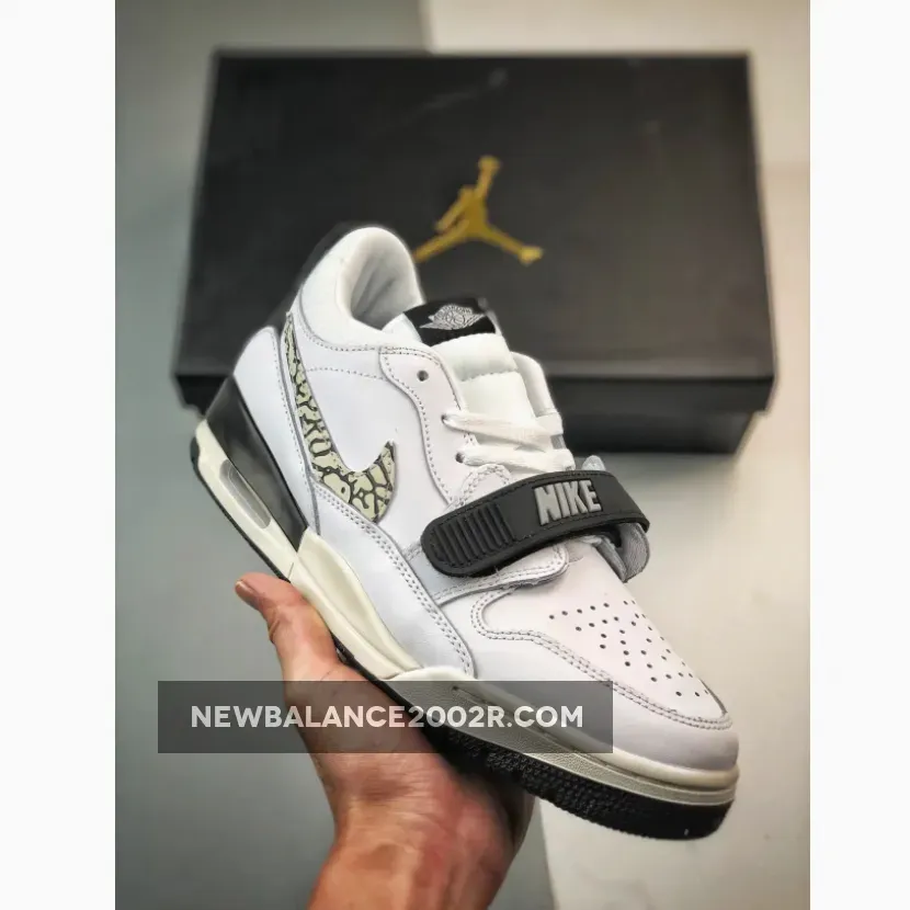 Jordan Legacy 312 Low "Elephant Swoosh" White/Black
