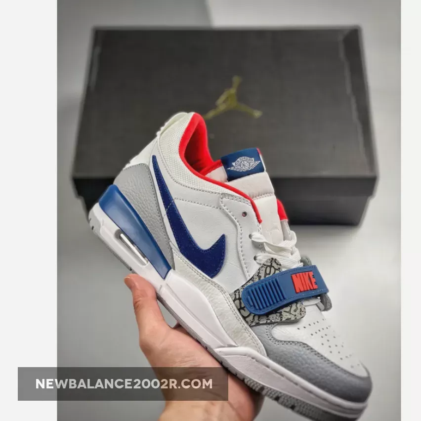 Jordan Legacy 312 Low "True Blue" White/French Blue-Wolf Grey-Red
