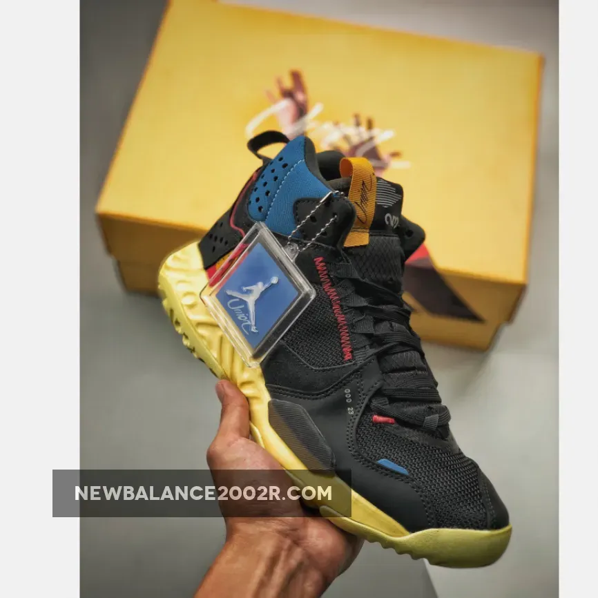 Jordan Union La X Jordan Delta Mid Off Noir/Brigade Blue/Dark Smoke Grey/Light Fusion Red