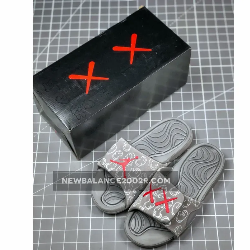 Kaws x Air Jordan 4 Cool Grey Slide Sandals