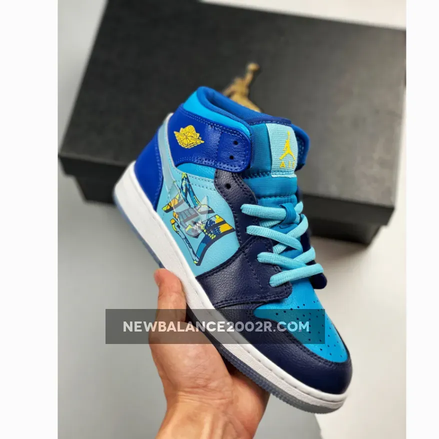 Men’s Air Jordan 1 Mid "Fly" Blue Void/Team Royal-Blue Lagoon-Clear