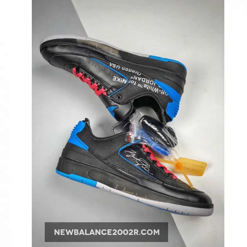 Off-White x Air Jordan 2 Low Black Royal Blue Off-White x Air Jordan 2 Low Black Royal Blue