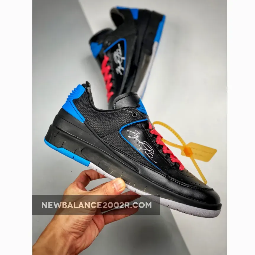 Off-White x Air Jordan 2 Low Black Royal Blue Off-White x Air Jordan 2 Low Black Royal Blue