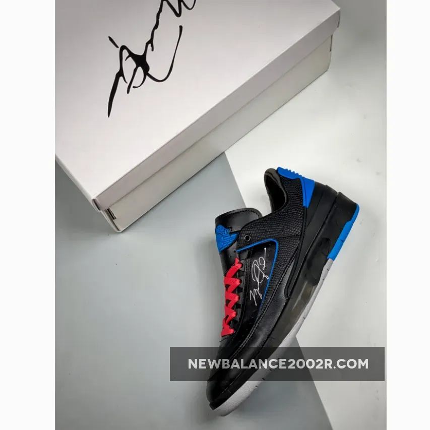 Off-White x Air Jordan 2 Low Black Royal Blue Off-White x Air Jordan 2 Low Black Royal Blue
