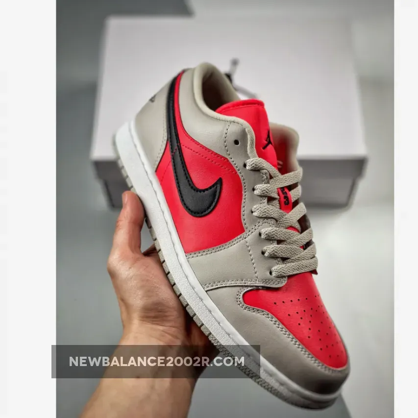 Women’s Air Jordan 1 Low Light Iron Ore/Black-Siren Red